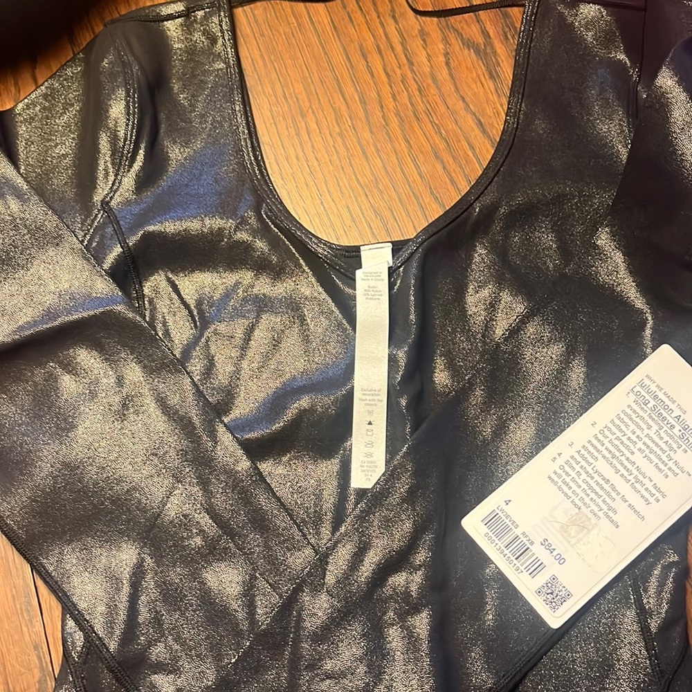 Lululemon align, long sleeve shine top ￼